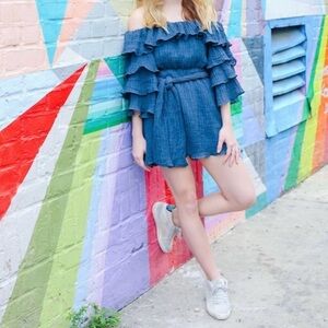 C/MEO COLLECTIVE gauze mini dress